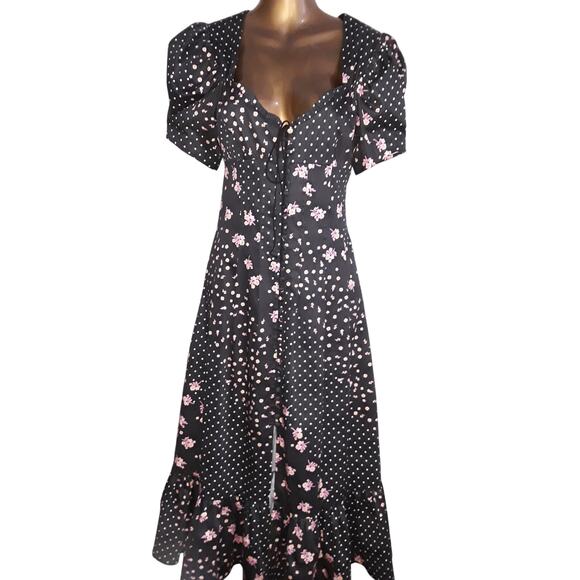 NWT For Love & Lemons Sz S CAMELLIA Midi Maxi Floral Paisley Dress - Picture 2 of 15